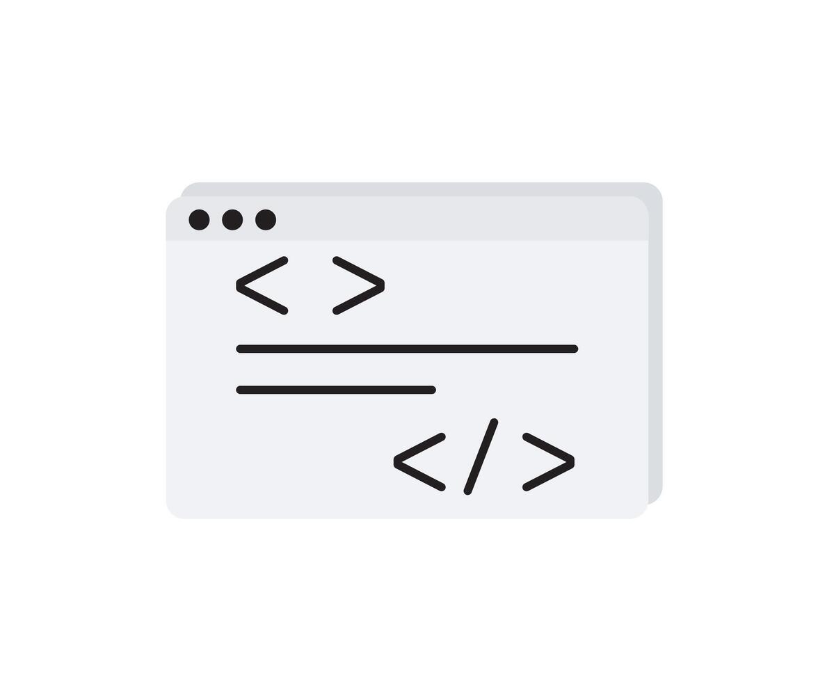 web página codificación programa plano vector