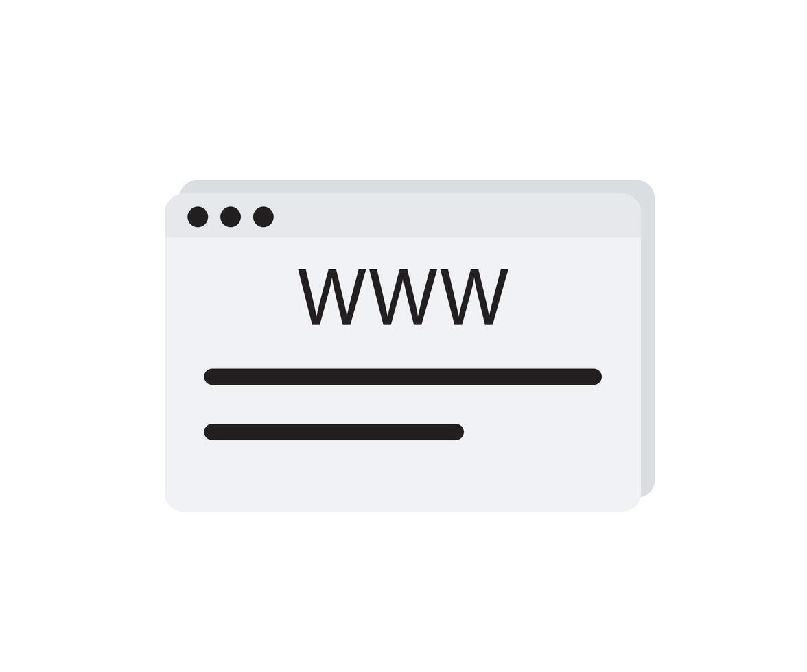Web page address domain flat design vector
