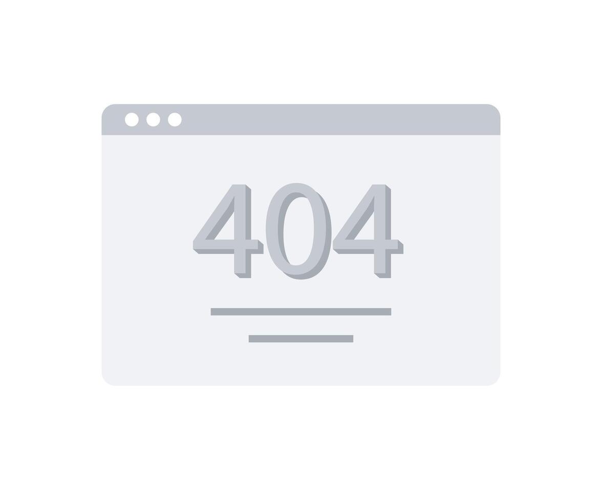 Website page online searching 404 not found vector
