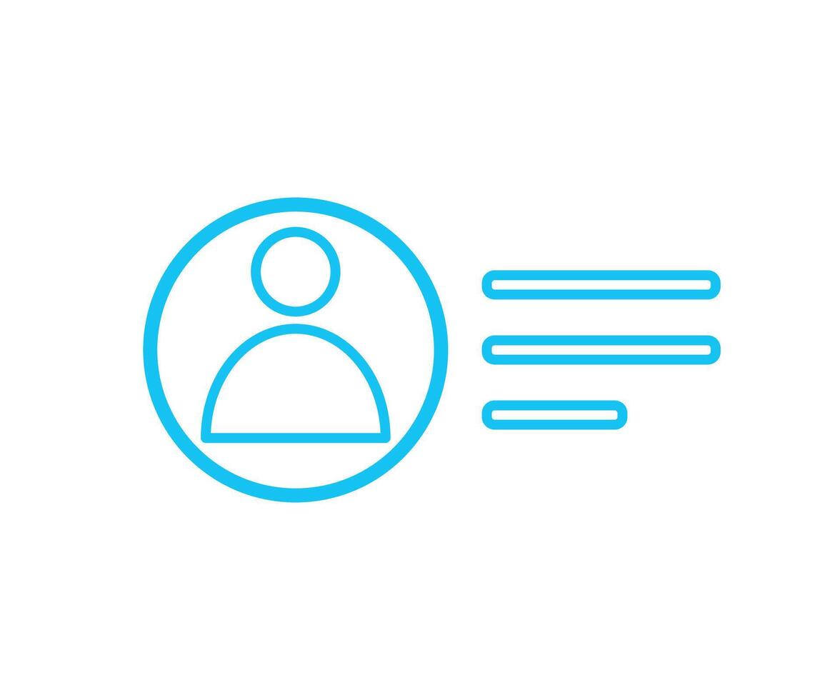 Profile account description vector