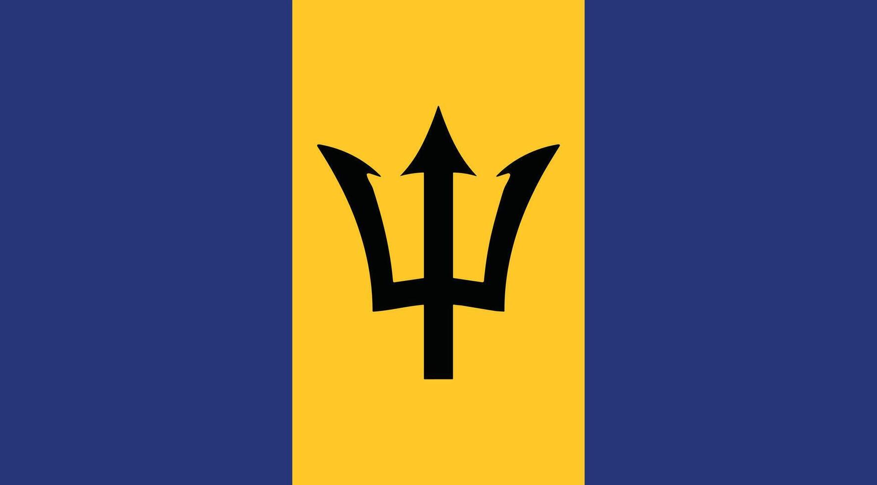 Barbados Flag Stock Image. vector