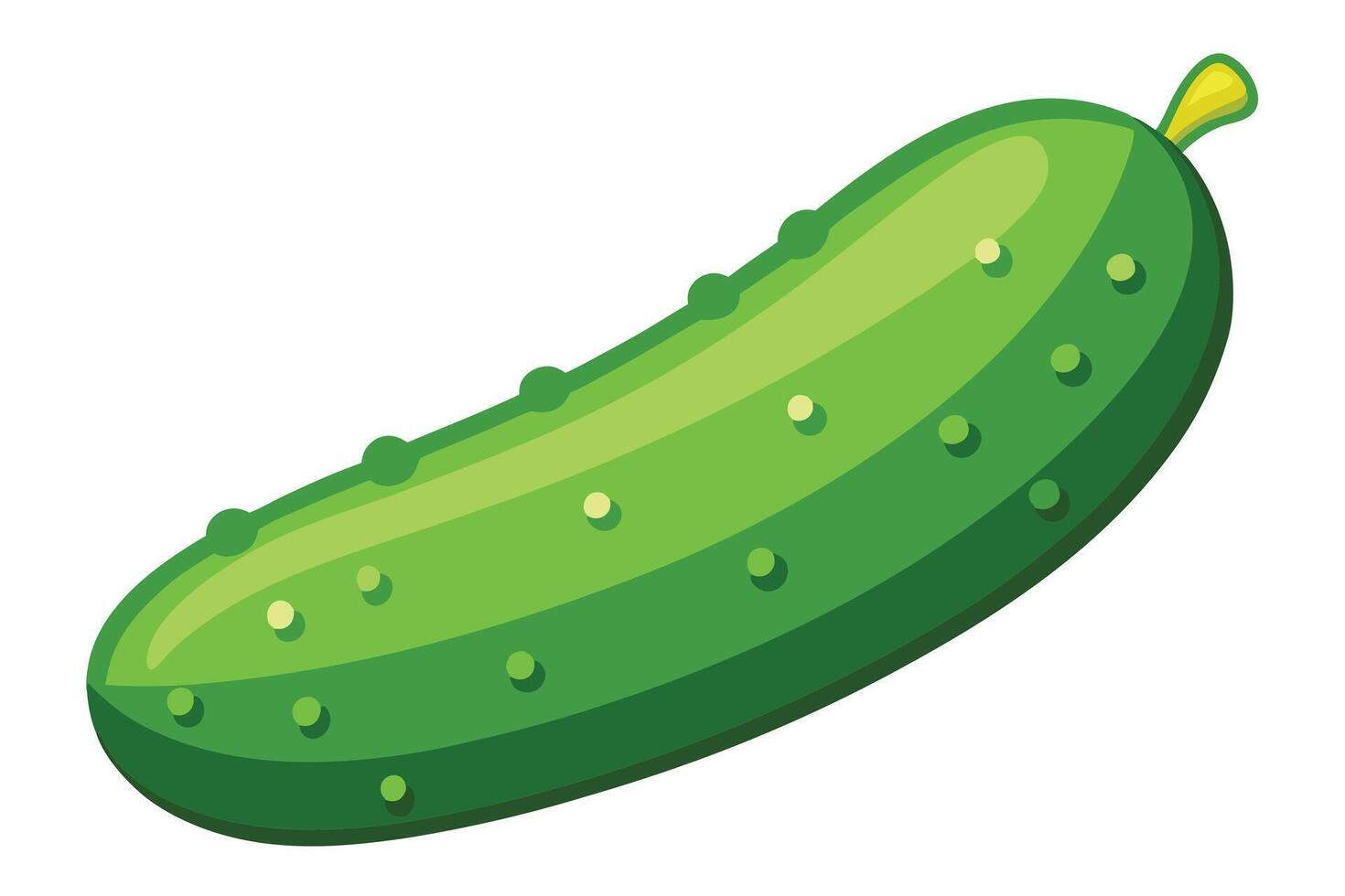 Vibrant Illustration of a Fresh Cucumber vector