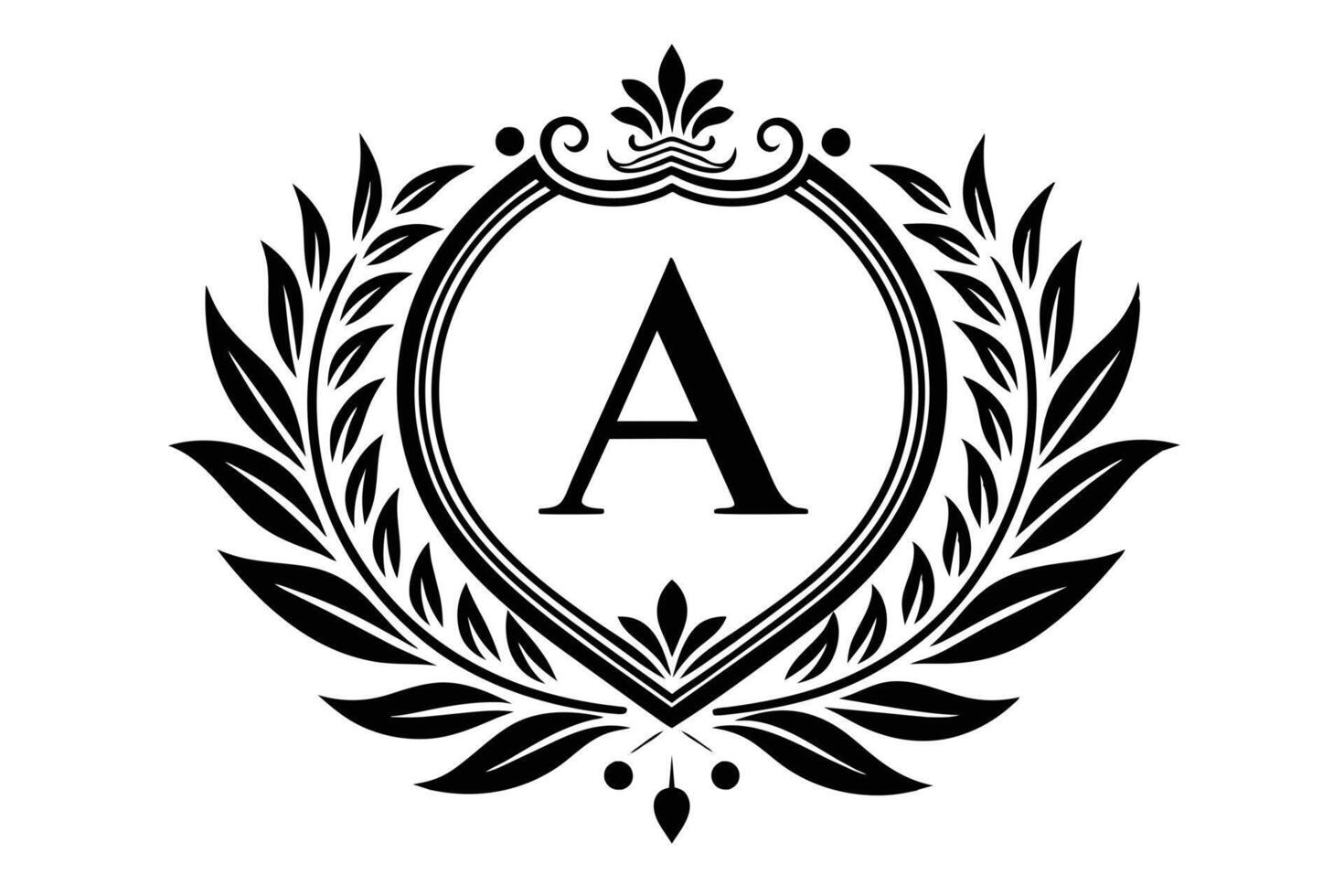 A Ornate Monogram A Design for Logos and Branding vector