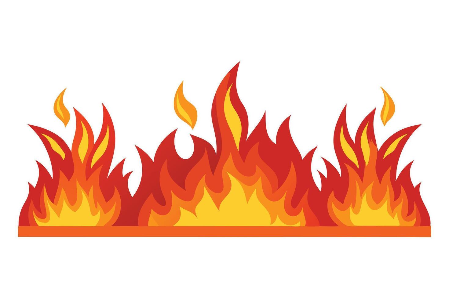 graphic of stylized flames against a white background. vector