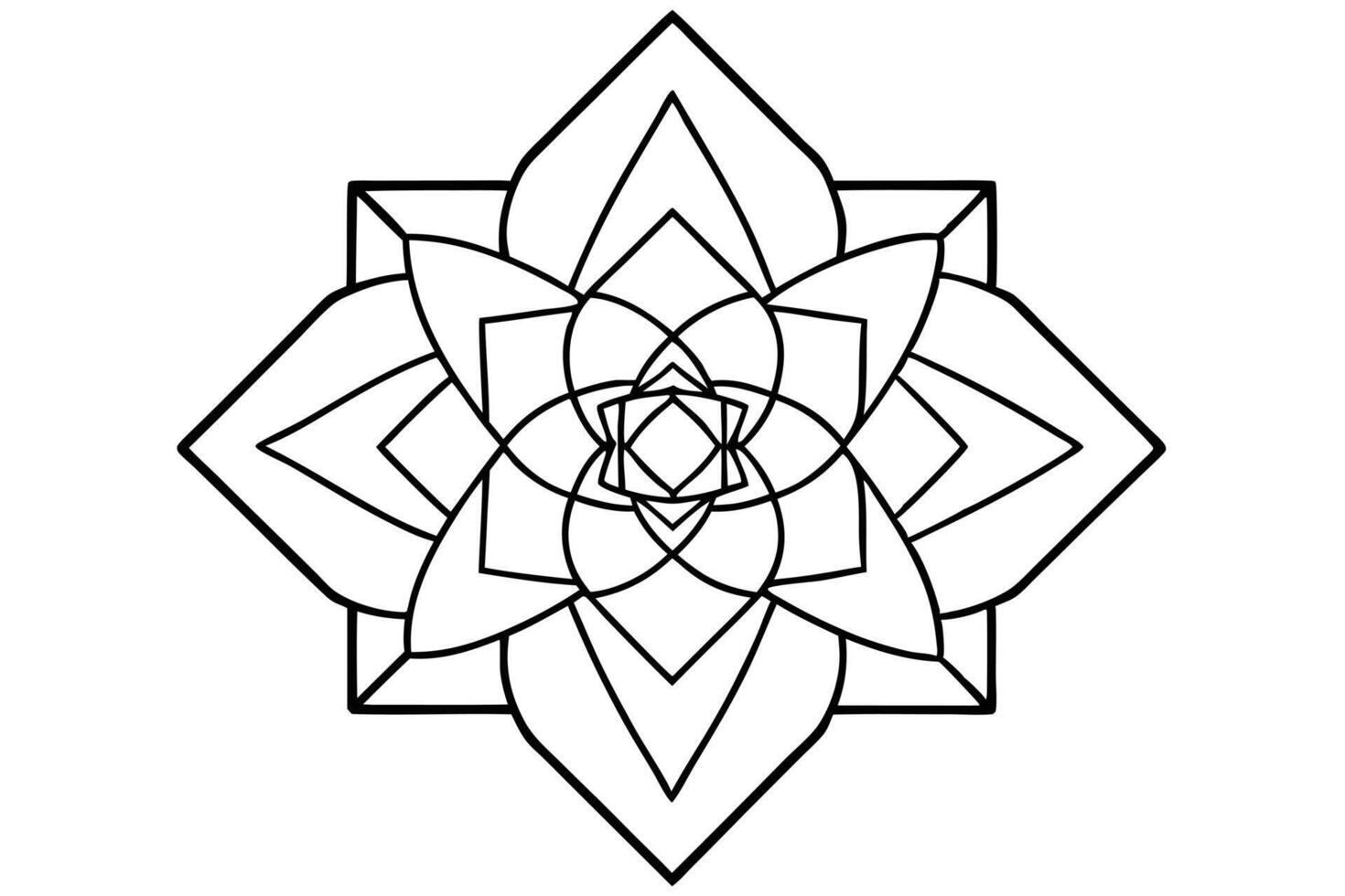 A Intricate Mandala Flower Design in Adobe Illustrator vector