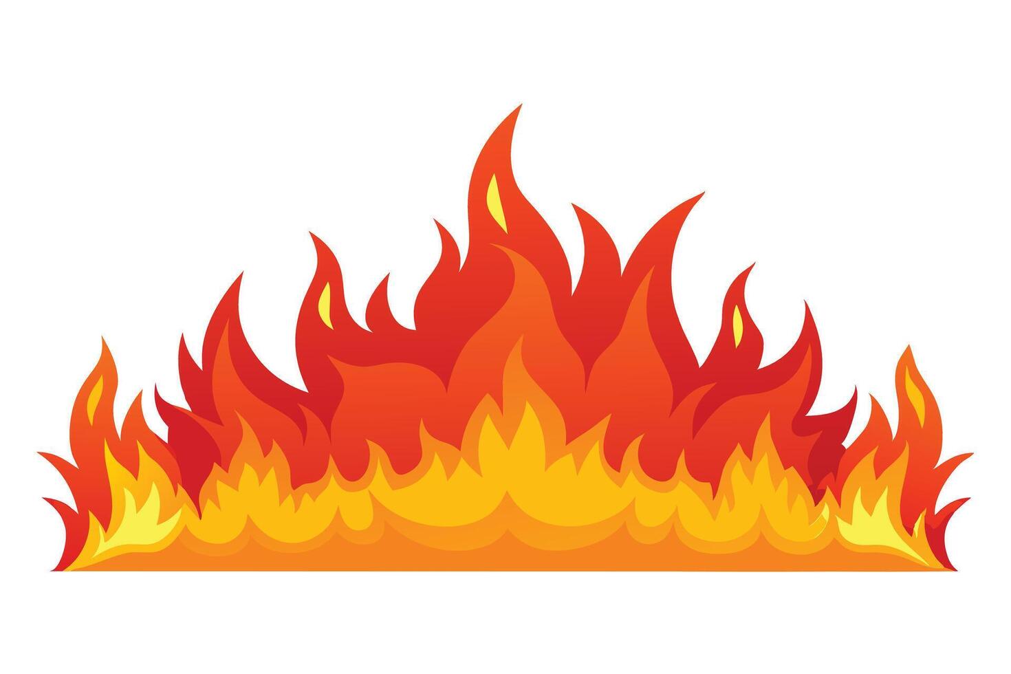A graphic of stylized flames against a white background. vector