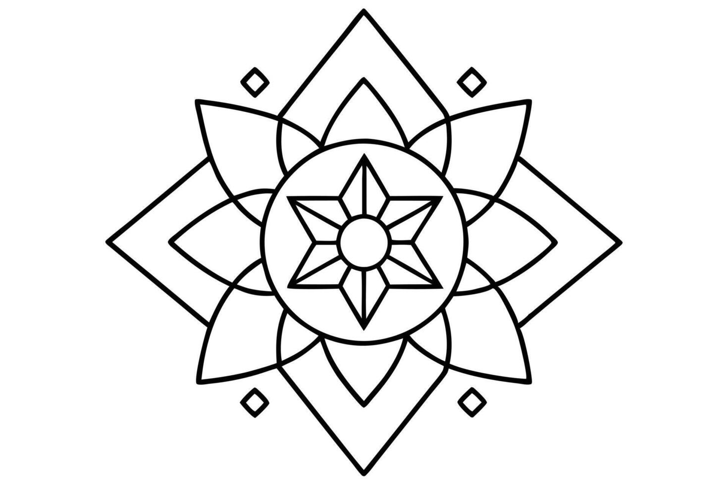 Mandala Flower Design in Adobe Illustrator vector