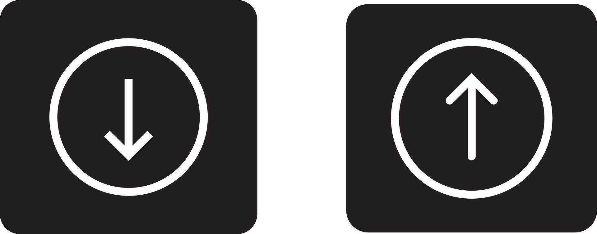 Download set line icon, Upload color arrow icon, modern style sign symbol, vector