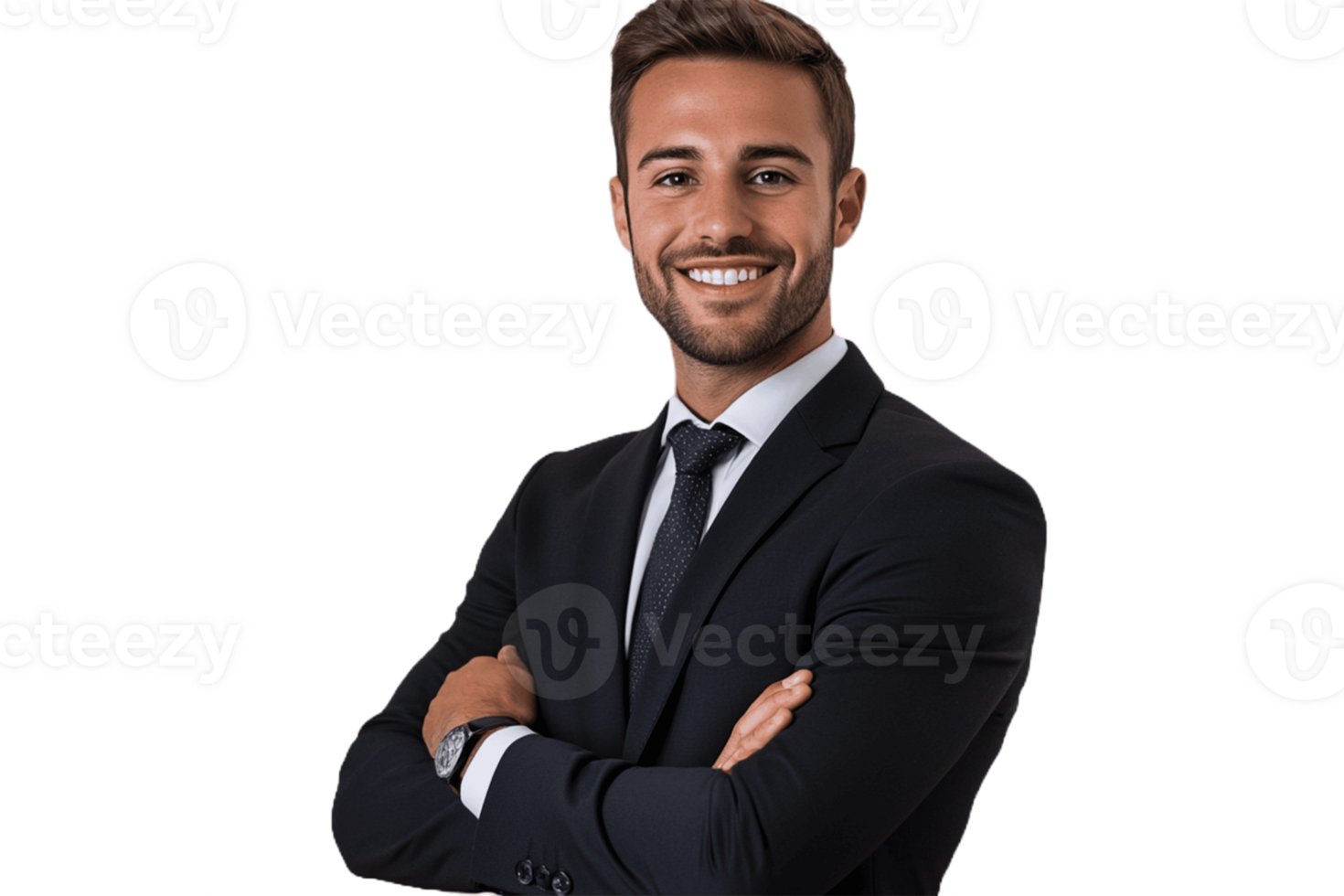 A man in a suit and tie smiling png