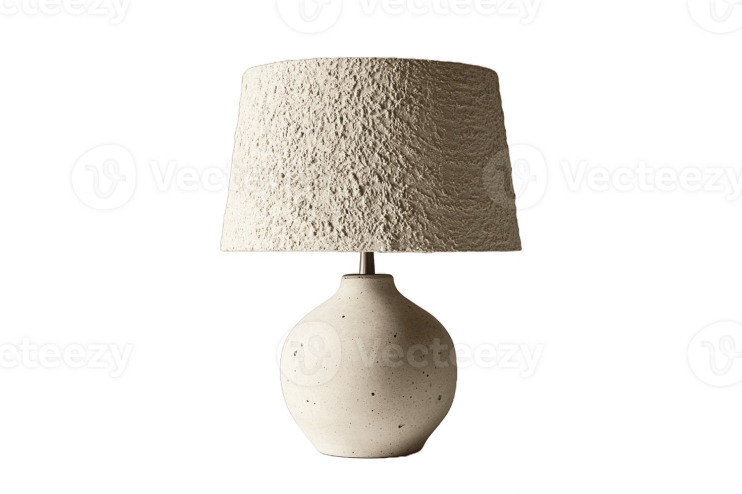 A table lamp with a white shade on it png
