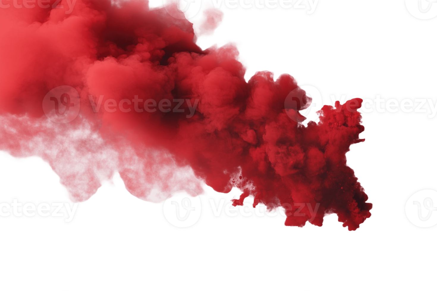 A red smoke cloud is blowing in the air png
