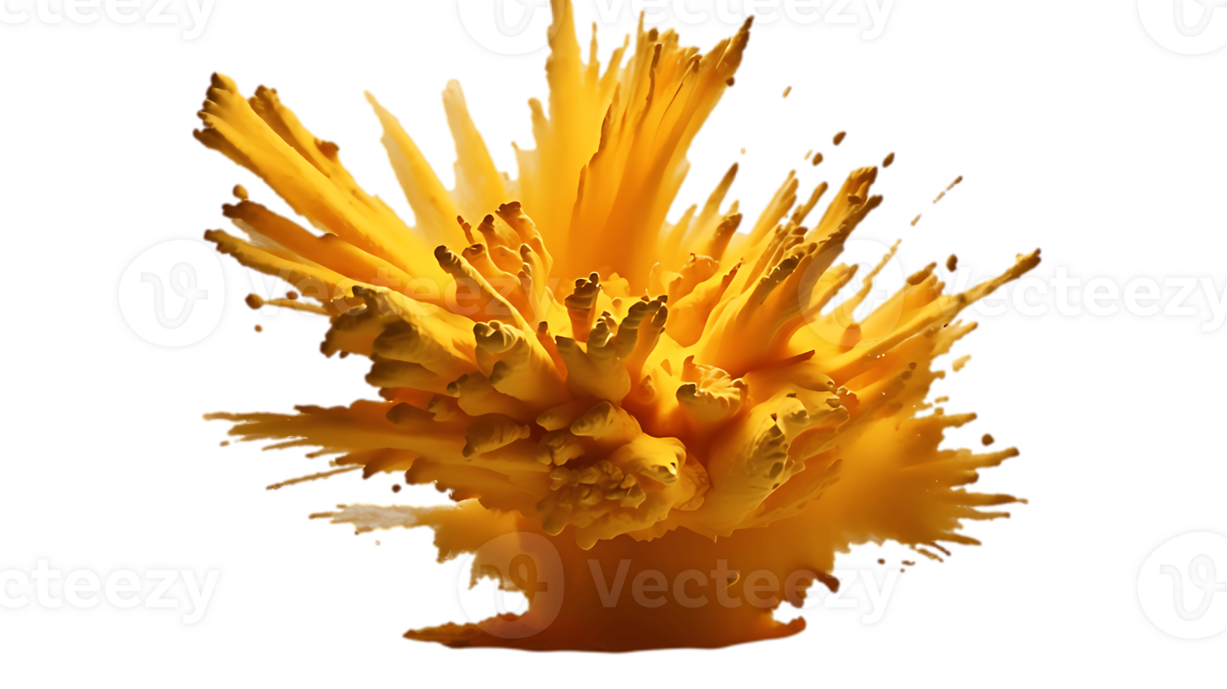 Orange liquid splashing into the air png