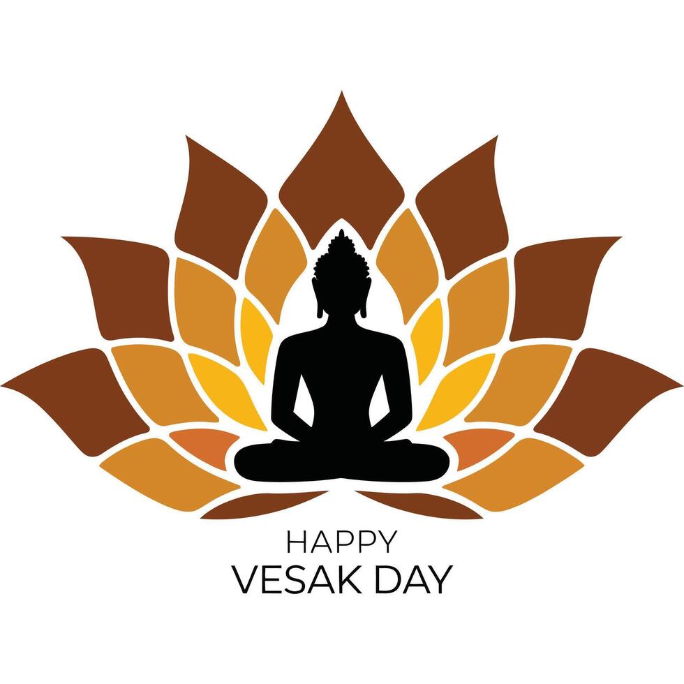 Happy vesak day vector