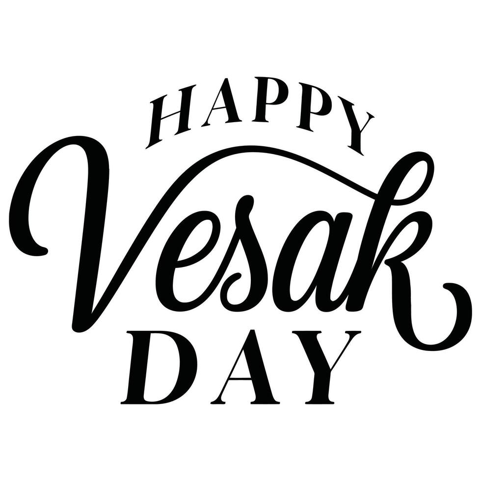 Stylish Calligraphy for Happy Vesak Day. vector