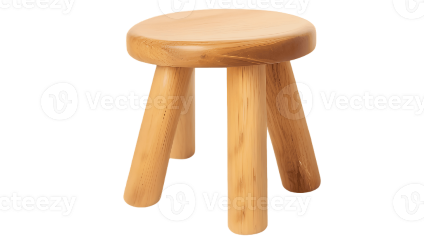 A stool made from wood with two legs png