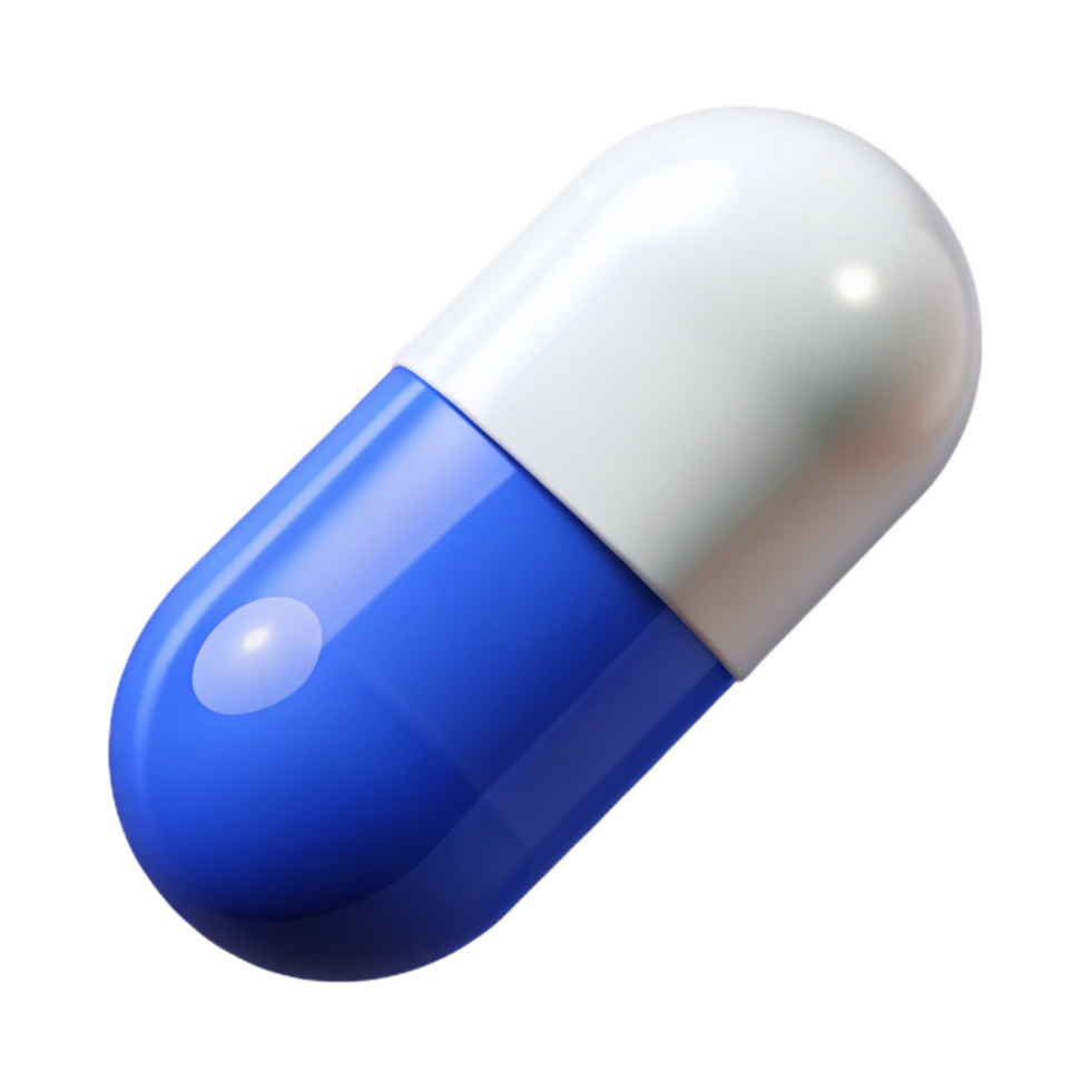 wonderful contemporary Medical Pill Capsule Blue and White Isolated Element png