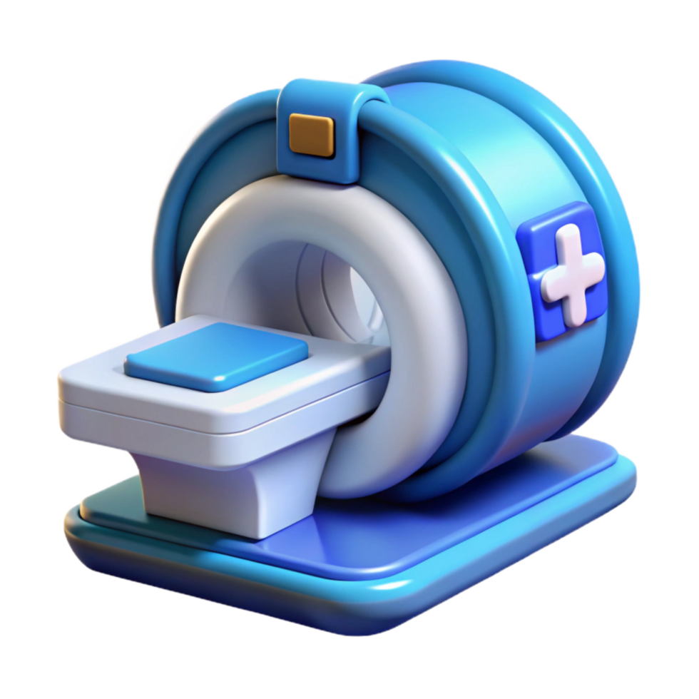 serene creative Medical Scanner Interface Blue and White Isolated premium png