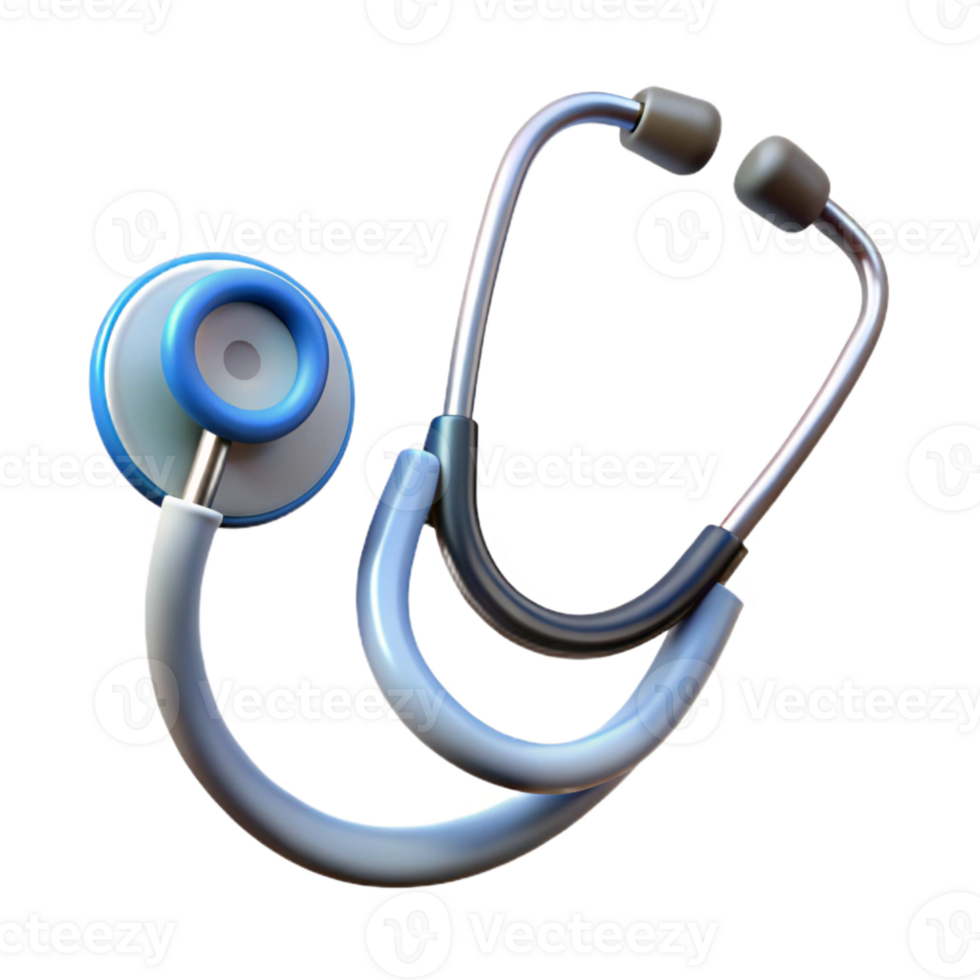 serene abstract Medical Stethoscope Front View Transparent Background premium png