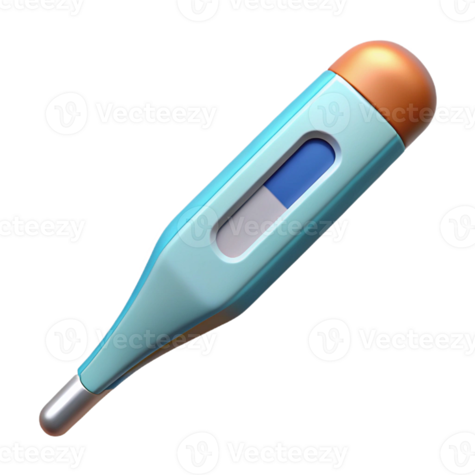 serene modern Medical Thermometer Digital Display Transparent Background detailed png