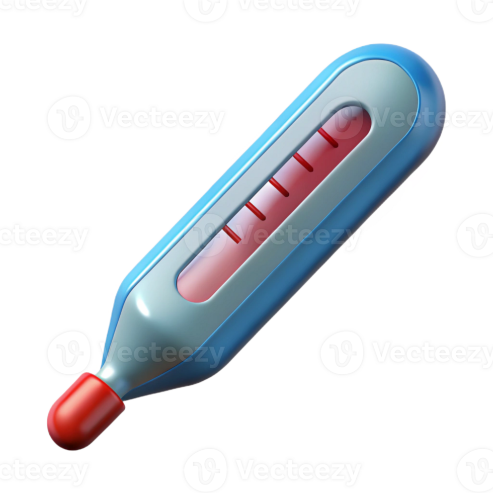 dramatic contemporary Medical Thermometer Side View Isolated Element detailed png