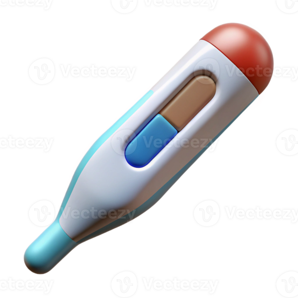 elegant modern Medical Thermometer Side View Isolated Element genuine png