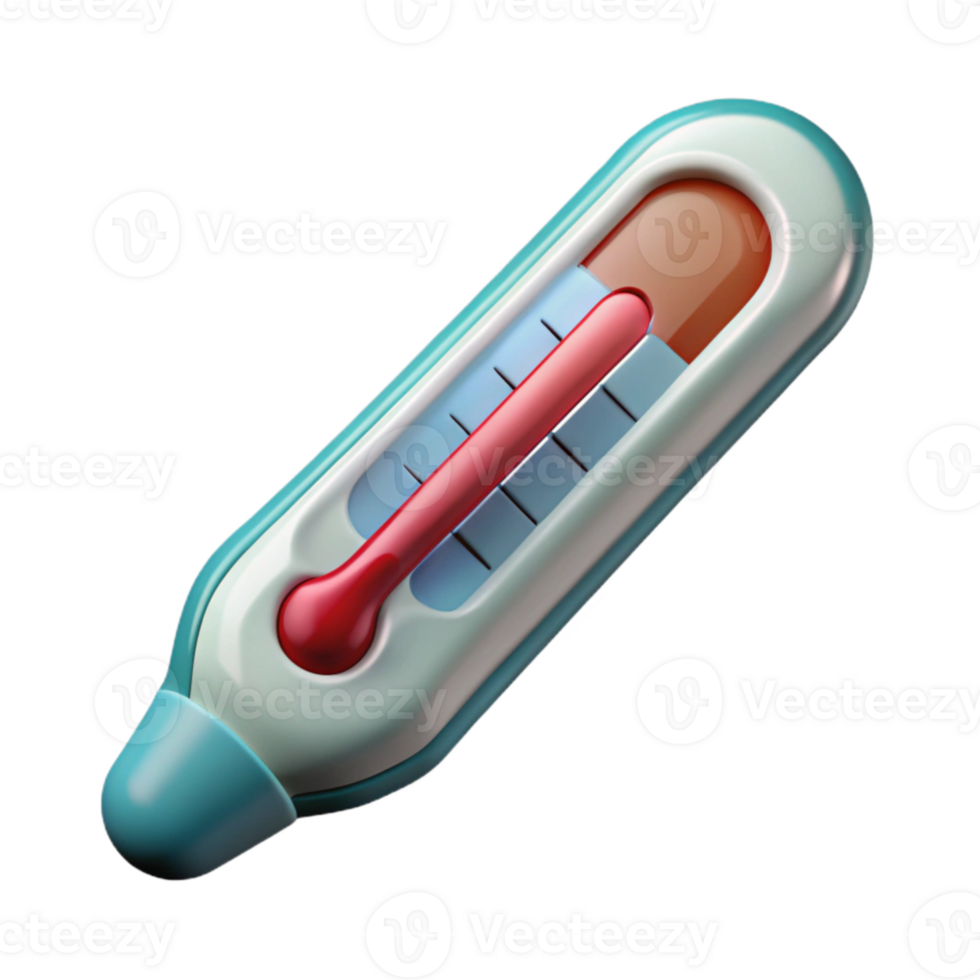 beautiful modern Medical Thermometer Side View Isolated Element authentic png