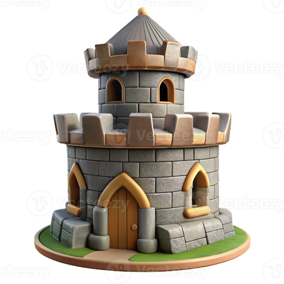 dramatic modern Medieval Castle Turret Cutout professional png