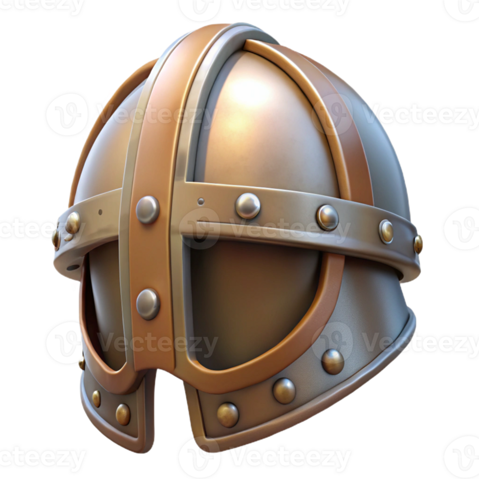 impressive minimalist Medieval Helmet Front View Cutout professional png