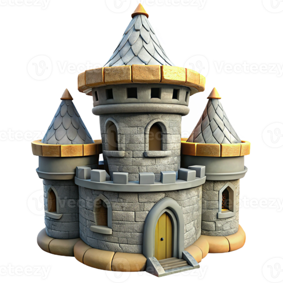 serene traditional Medieval Castle Turret Cutout genuine png