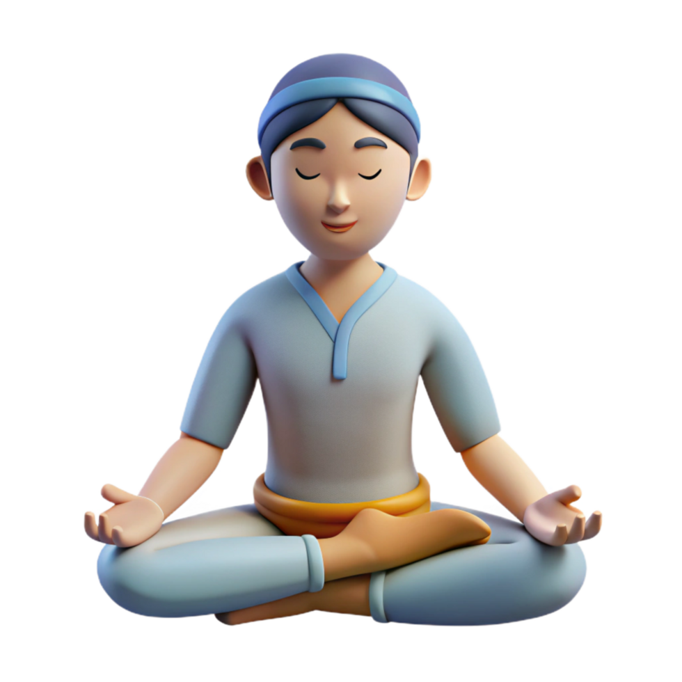 extraordinary vintage Meditating Person Front View Isolated Graphic genuine png