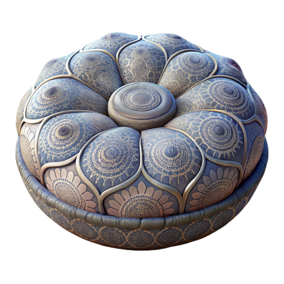 beautiful abstract Meditation Cushion Cutout with Intricate Pattern high quality png