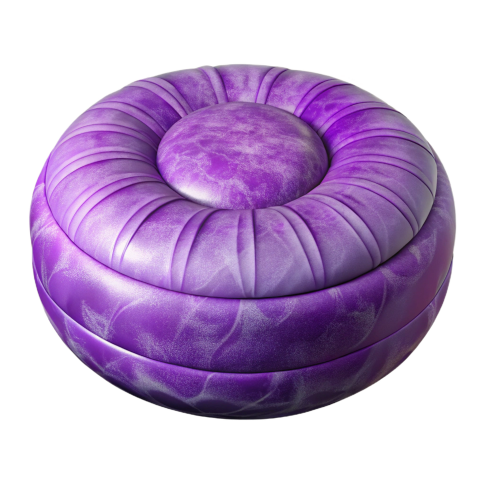 dramatic modern Meditation Cushion Round Purple Transparent Background genuine png