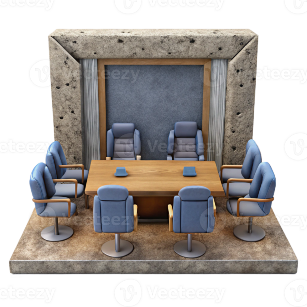 extraordinary creative Meeting Room Interior Front View Cutout Element genuine png