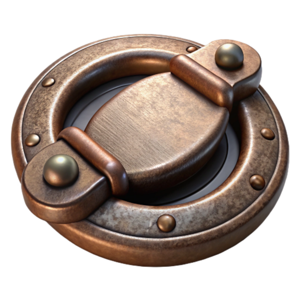 stunning minimalist Metal Clasp for Jewelry Antique Finish Isolated premium png