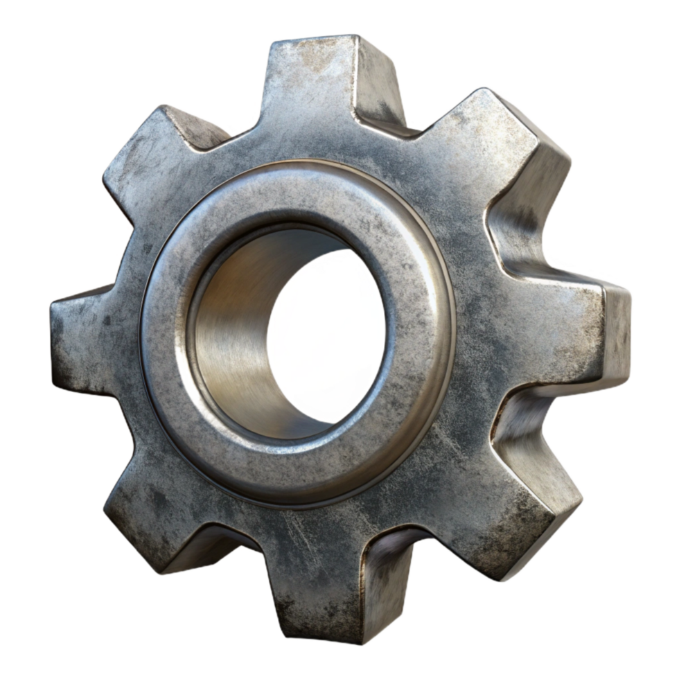 extraordinary abstract Metal Gear Cogwheel Close Up Transparent Background premium png