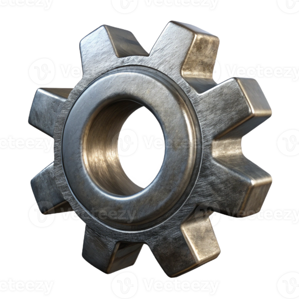 magnificent vintage Metallic Gear Cogwheel Rotating Animation Cutout exclusive png