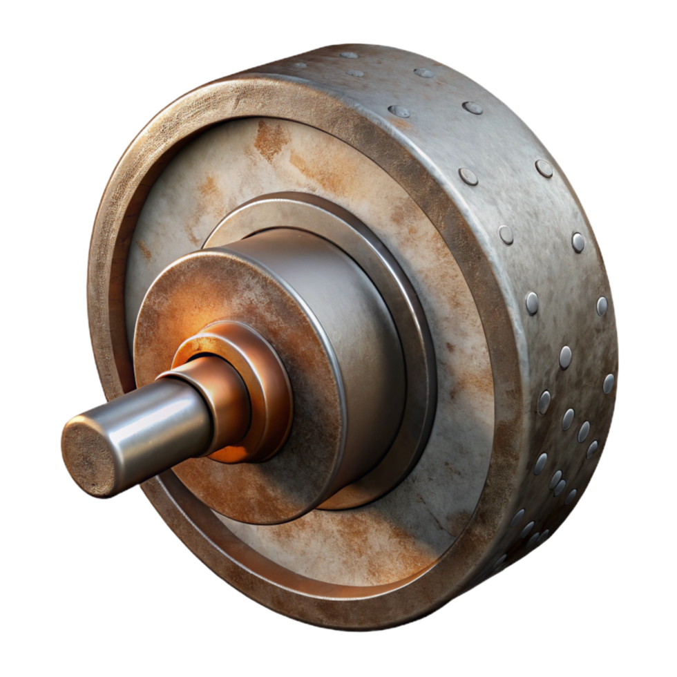 beautiful vintage Metal Lathe Machine Top View Cutout Element exclusive png