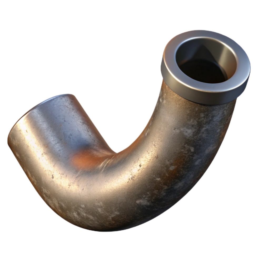 dramatic modern Metal Pipe Bent Shape Isolated Cutout high resolution png