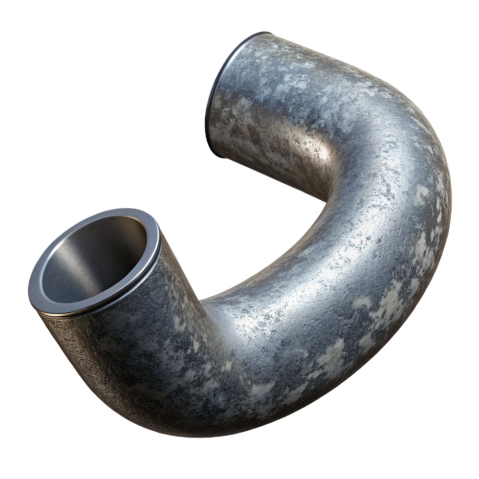stunning classic Metal Pipe Bent Shape Isolated Cutout authentic png