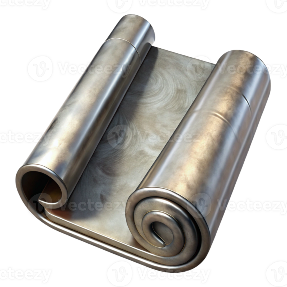 dramatic classic Metal Sheet Rolled Up Transparent original png