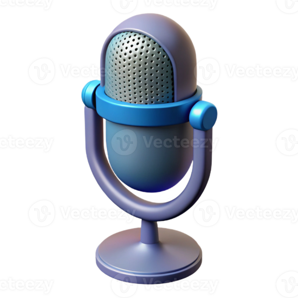 beautiful traditional Microphone Icon Cutout with Shadow Effect detailed png