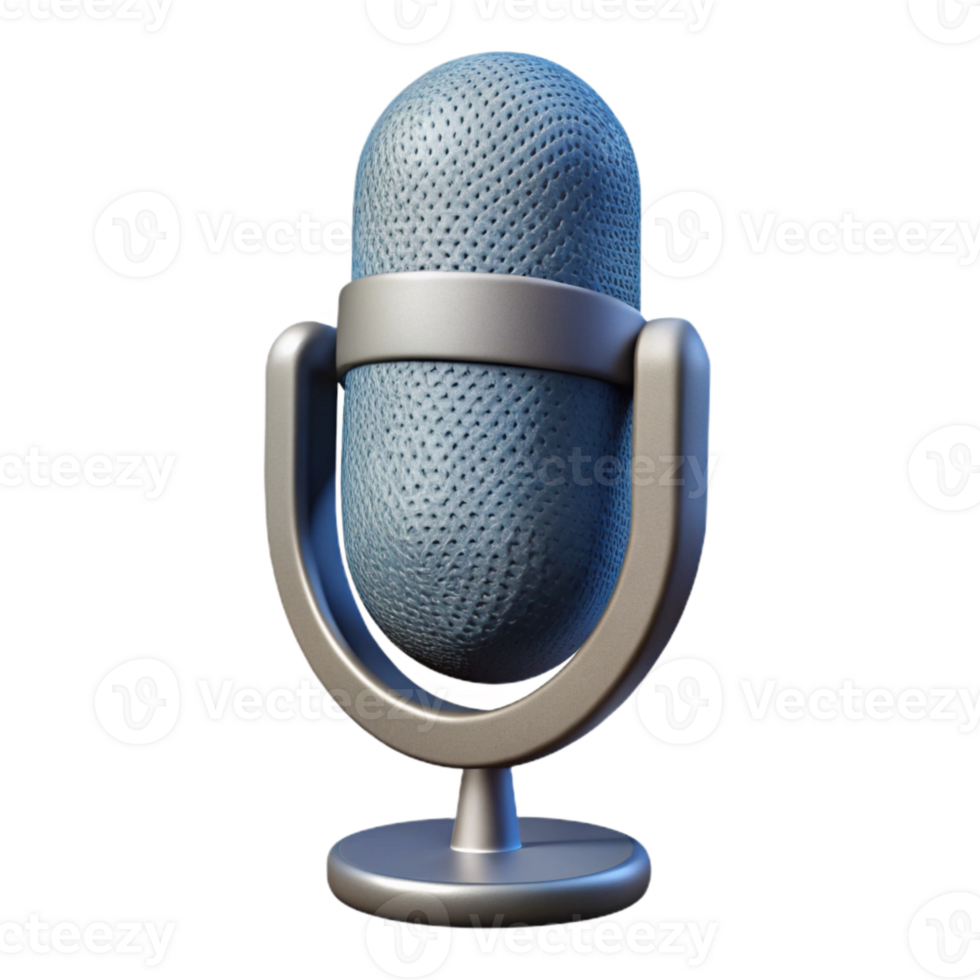 vibrant minimalist Microphone Icon Cutout with Shadow Effect genuine png