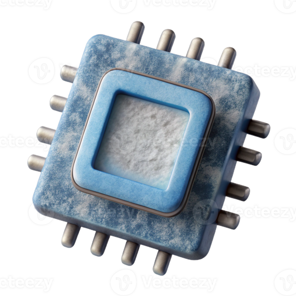 beautiful rustic Microchip Close Up View Transparent Background Cutout original png
