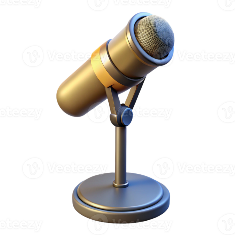 extraordinary rustic Microphone Stand Adjustable Height Isolated premium png