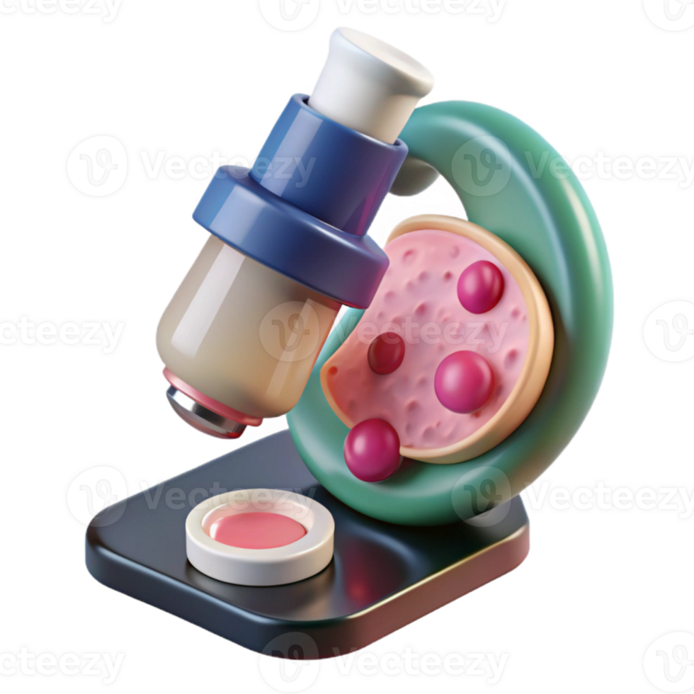 vibrant modern Microscope Slide with Cell Sample Transparent Background Cutout authentic png