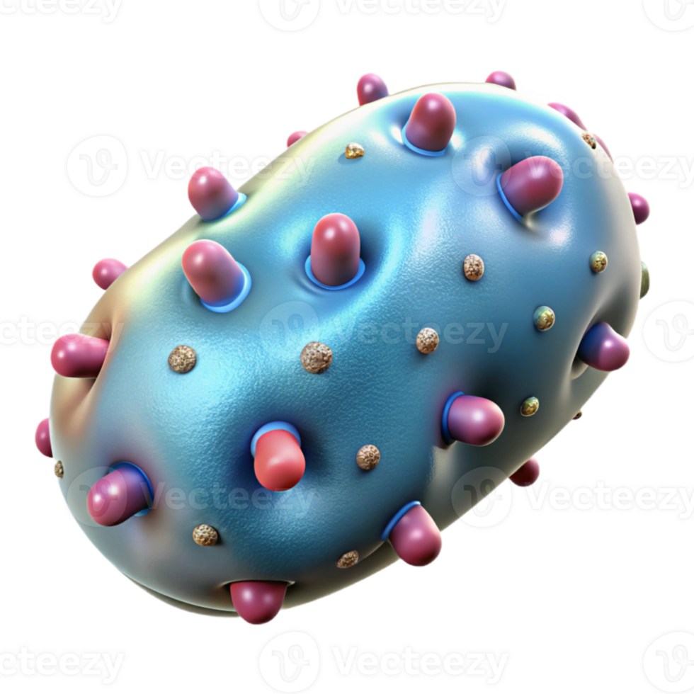 beautiful creative Microscopic Bacteria Close Up View Transparent Element png