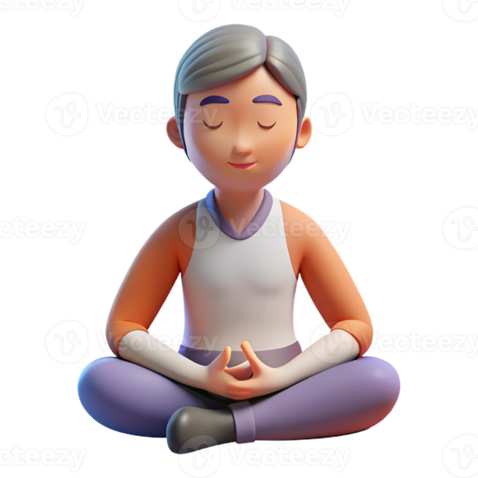 dramatic artistic Mindful Breathing Exercise Illustration Transparent Background genuine png