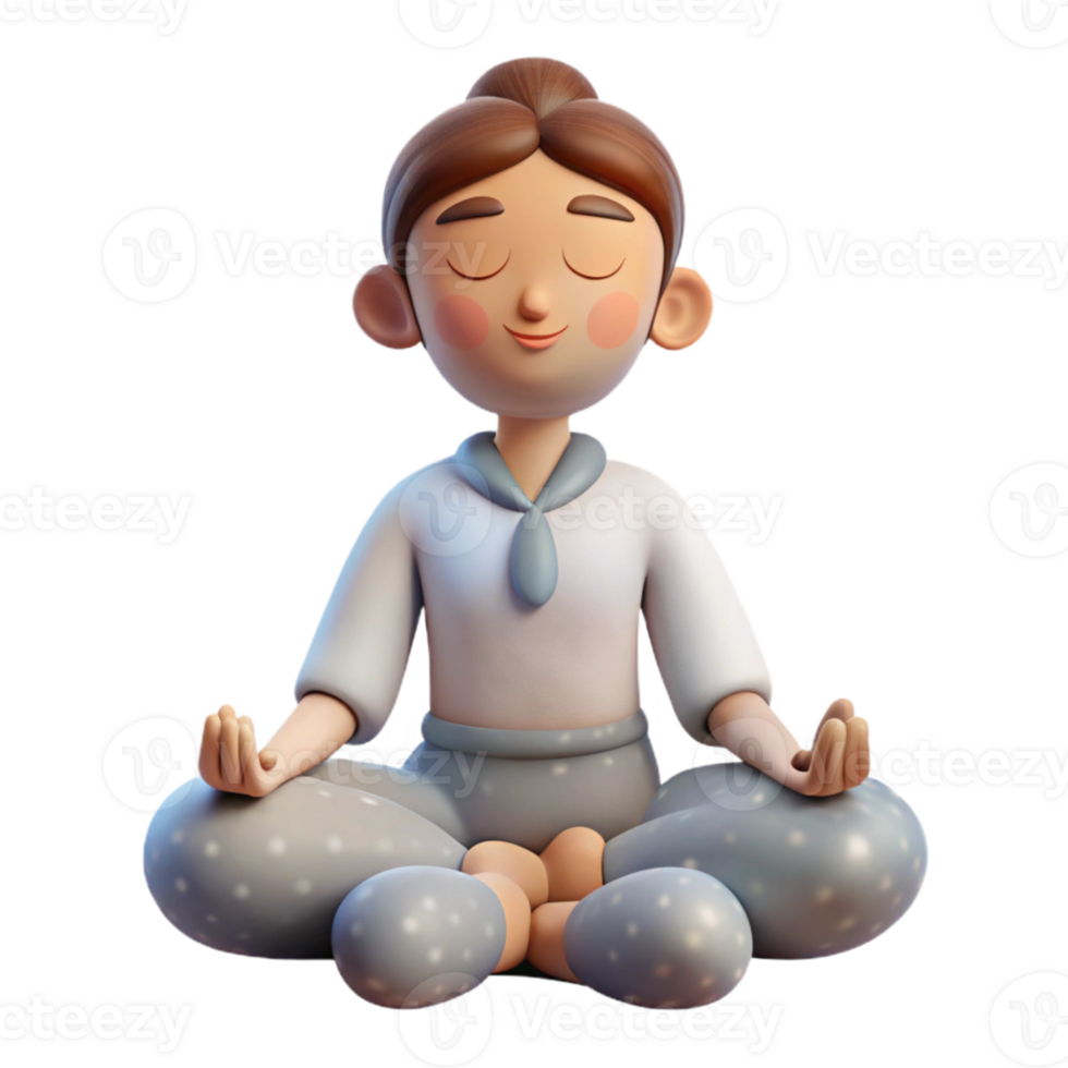 impressive contemporary Mindful Breathing Exercise Illustration Transparent Background high quality png