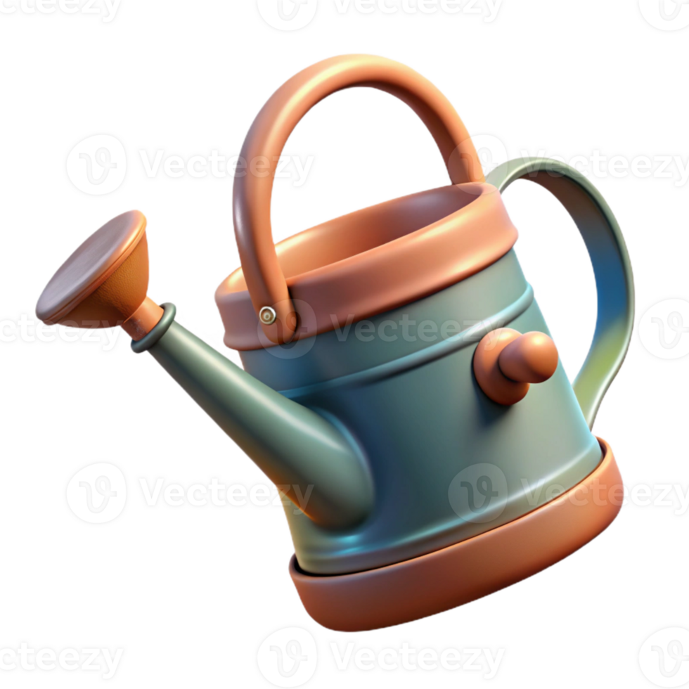 dramatic rustic Mindful Gardening Watering Can Isolated original png