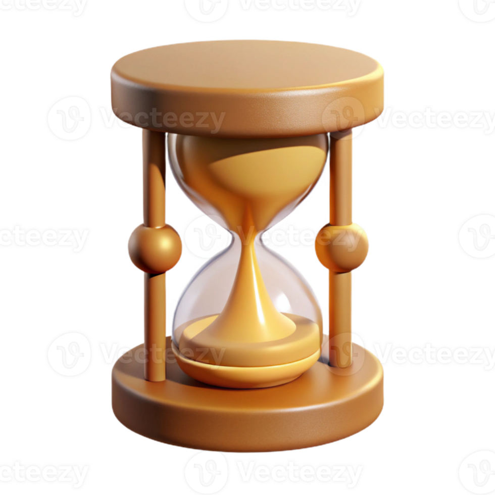 stunning creative Mindful Meditation Timer Sand Clock Isolated high resolution png